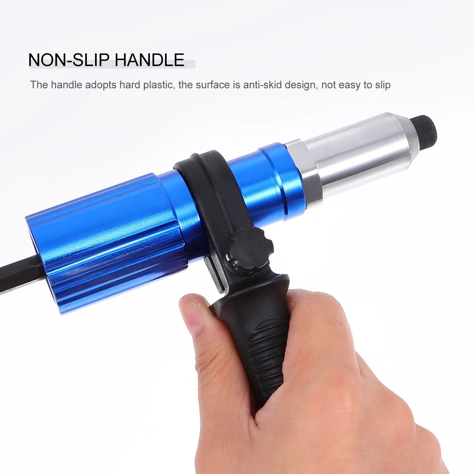 1 Set Rivet Adapter Electric Rivet Machine Connector Durable Hard Material Quick Release Installation Core-Pulling Riveting Tool