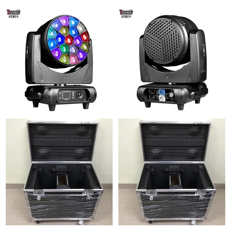 

4pcs with fly case 19x40w led big bee eye 4 in 1 moving head beam wash zoom lights RGBW moving head led dj disco stage lighting