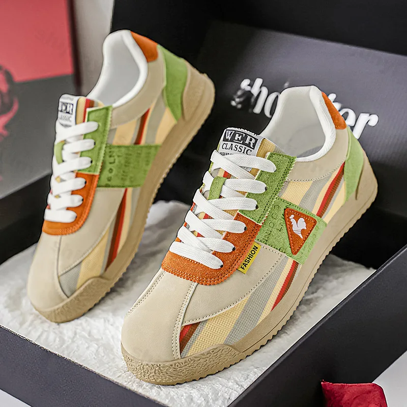 Klassische Herren-Laufschuhe zum Schnüren, weiche Sohle, Wanderschuhe, atmungsaktiv, flach, modisch, 2026, Frühling und Herbst, Tennis, lässige Sportschuhe