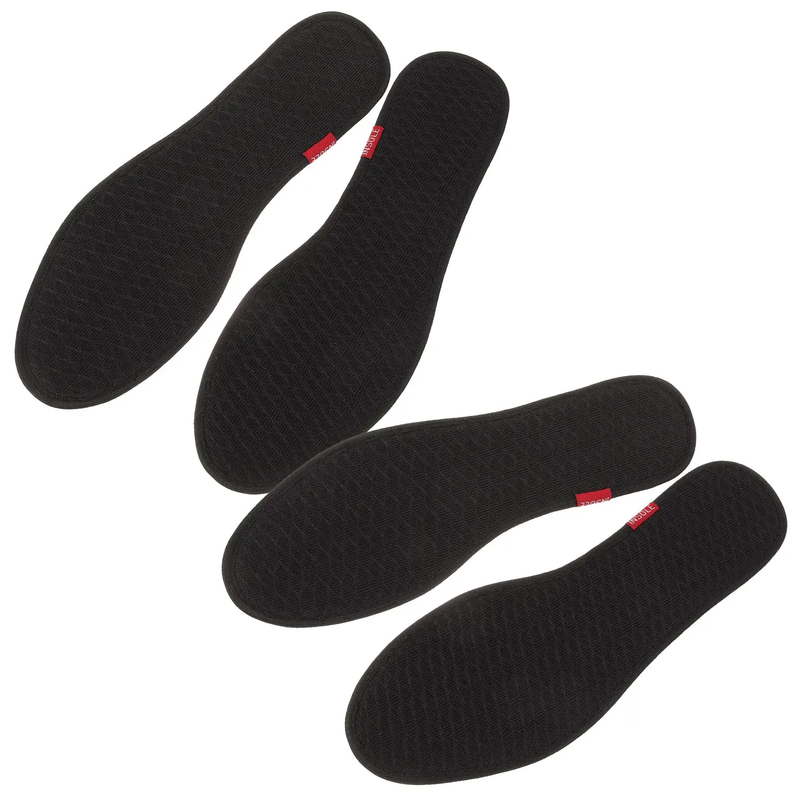 

2 Pairs Shoe Heel Grips (bamboo Charcoal Mercerized Brown Transparent Bag Pads Inserts