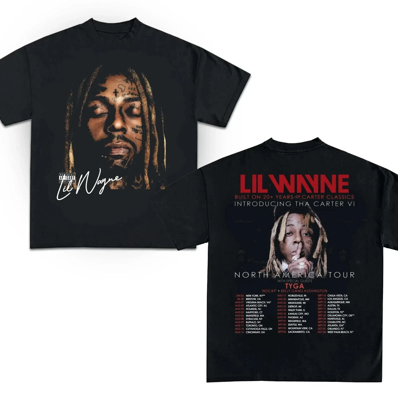 

Lil WAYNE Tour 2025 North America Tour 100% Cotton T-Shirt