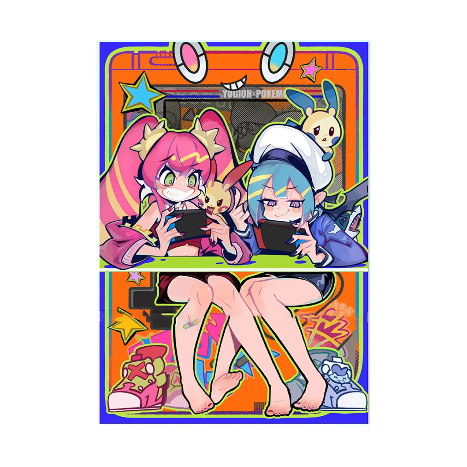 60ct Top Loading Trading Card Sleeves Live Twin Show Card Holder Deck Protector for YGO Japanese Art Anime Printing Card Sleeves