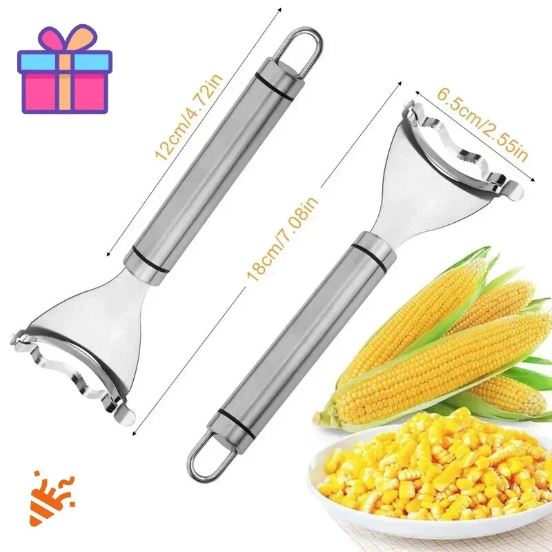

2-Piece Stainless Steel Corn Thresher 3-Second Efficient No-Dirty-Hands Household Farm Tool