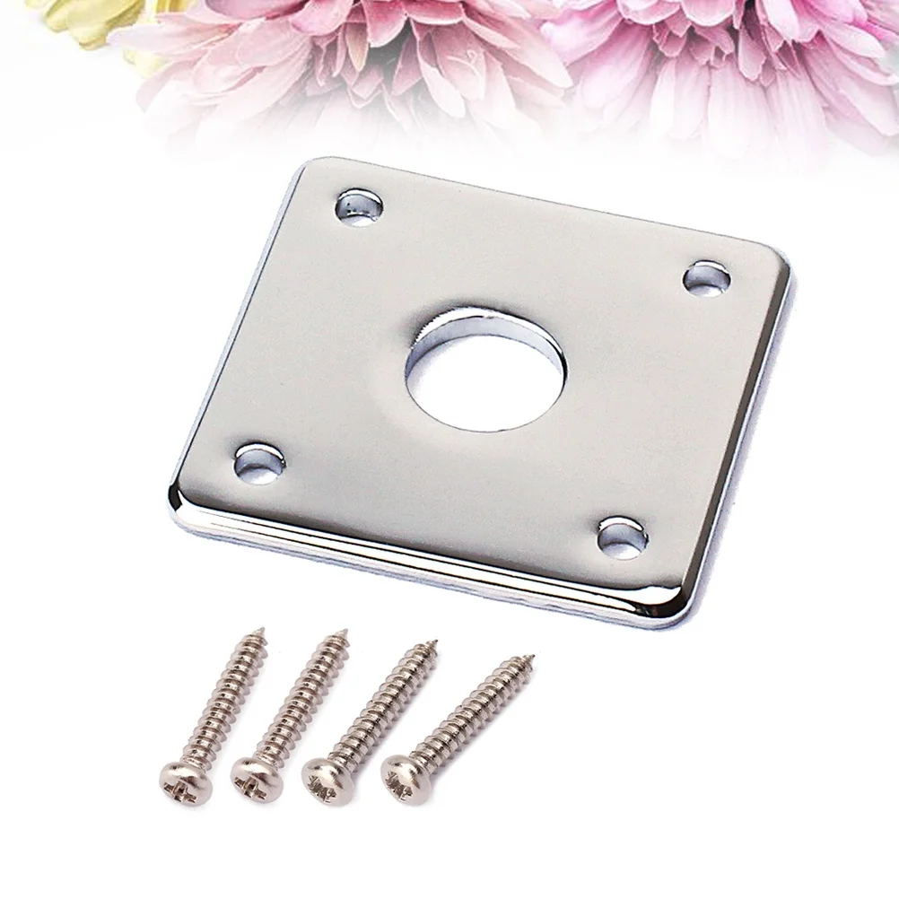 

Chrome Guitar Jack Plate Nickel Plated Iron Copper Standard Socket For Electric Guitar Bass Replacement Accessory