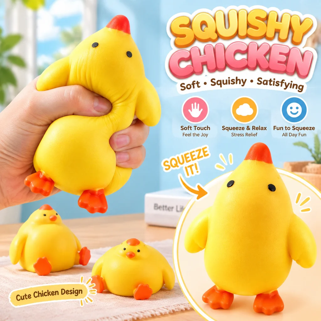 Soft Squishy Stretchable Duck Goose Toy Squeeze Stress Relief Decompression Fidget Gift for Adults Best Friend Cute Fun
