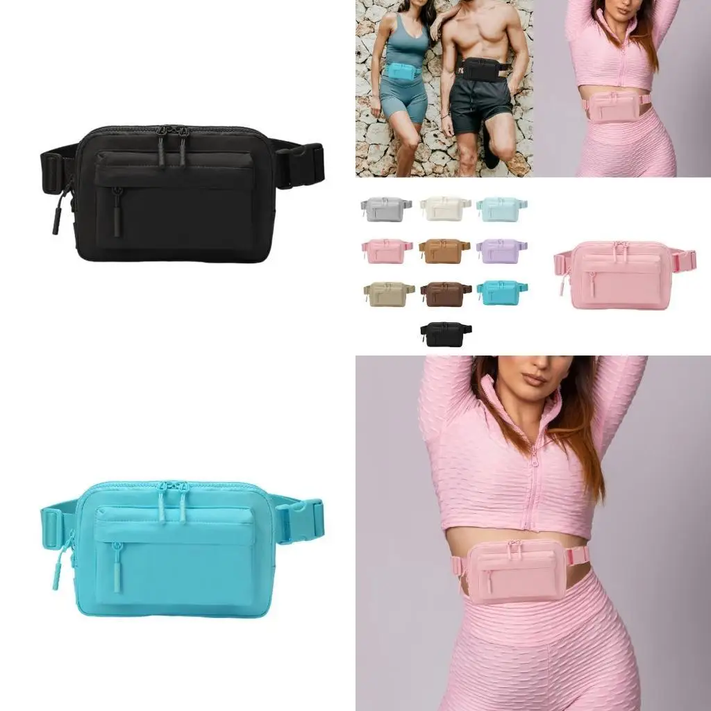 

Y1UC Multifunctional Waist Bag Crossbody Bag Solid Color Chest Bag with Adjustable Strap Water Resistant Belt Bag for Unisex