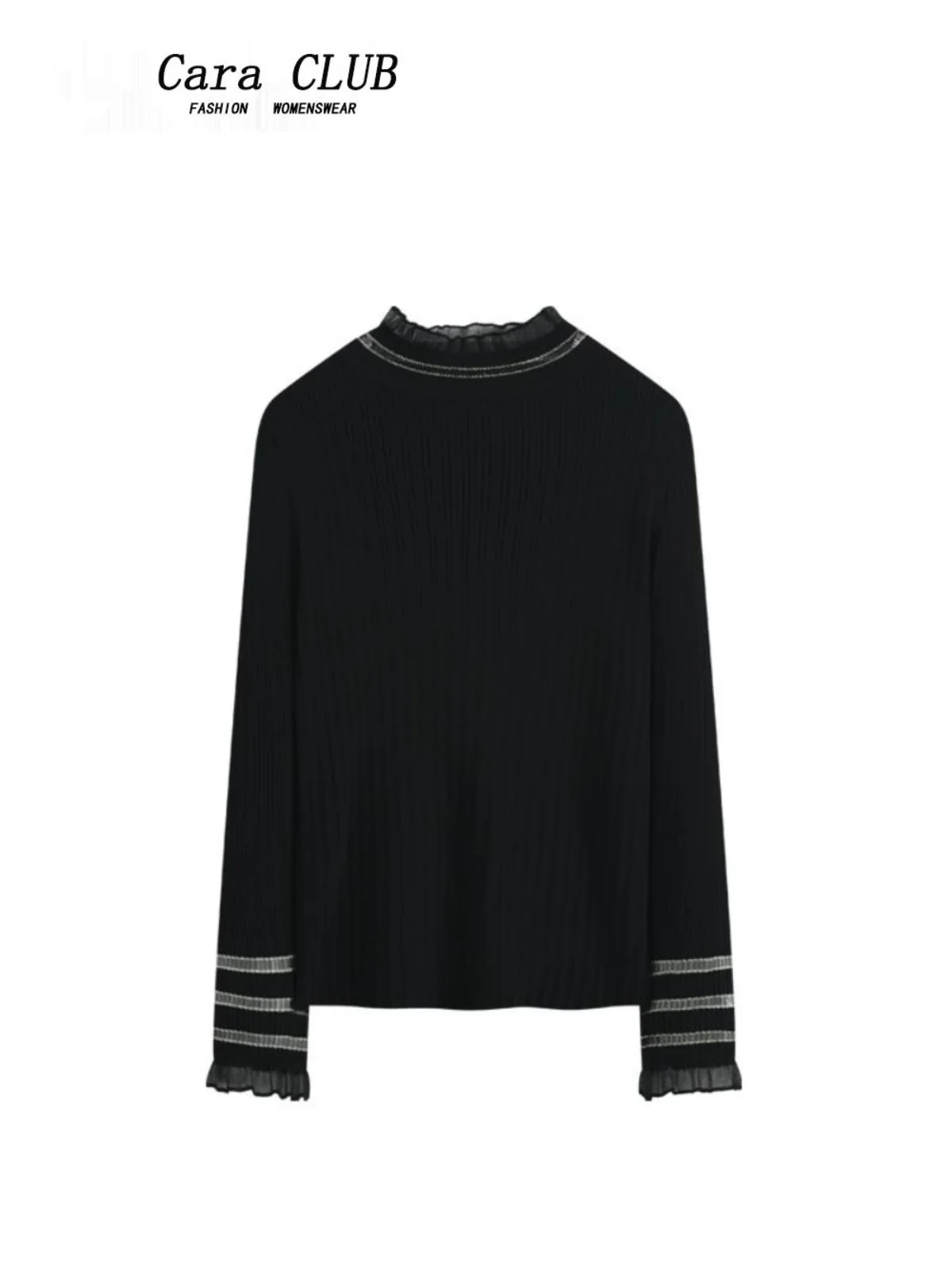 

Женский трикотажный топ больших размеров с длинным рукавом, весенний, модный, скрывающий живот, корейский стиль, свободный крой, V-образный вырез, в клетку