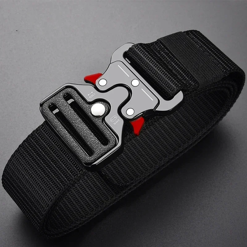 Men Outdoor Hunting Metal Women Tactical Belt Alloy Buckle High Quality Multi-Function Marine Corps Canvas Belt for Men Belt