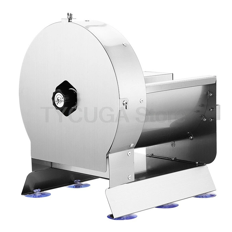 ماكينة تقطيع الفواكه والخضروات الأوتوماتيكية التجارية من الفولاذ المقاوم للصدأ ماكينة تقطيع الطعام الكهربائية بسمك قابل للتعديل 10S تقطيع سريع