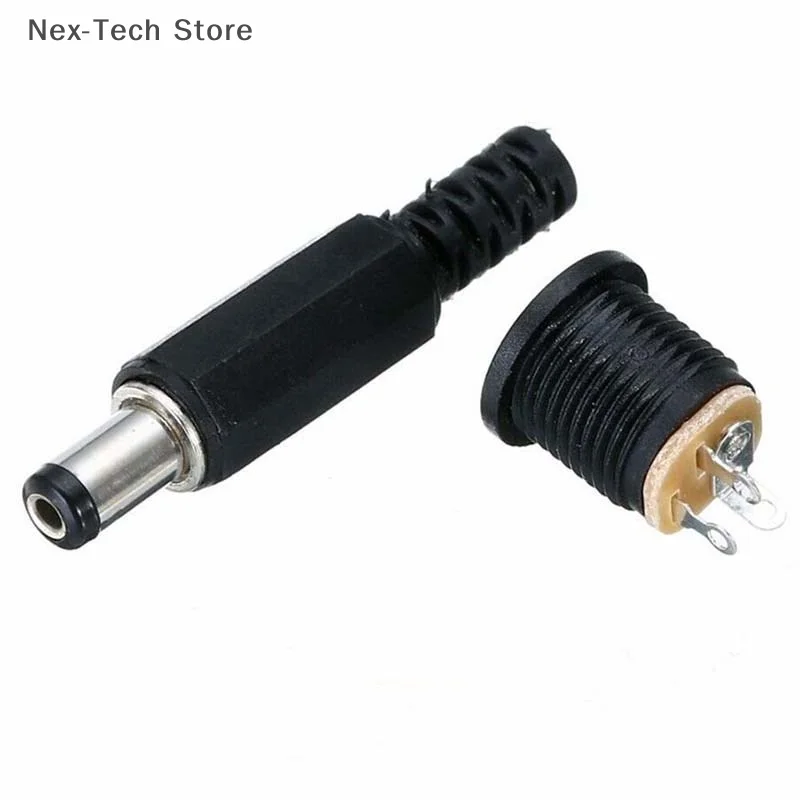 10 Pair /1 Set 12V 3A Male Plug + Female Socket Panel Mount Jack DC Connector Kit