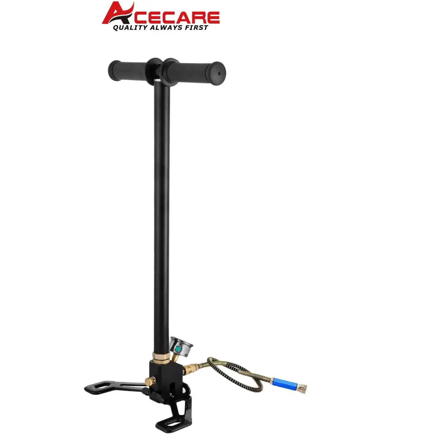 ACECARE 4500psi 3 Stage High Pressure PCP Pump 300bar Hand Operated Air Pump Tire Kayak Ball Inflatable Filling Stirrup