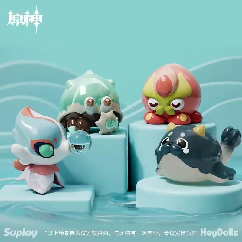 جديد Genshin Impact سلسلة البحر الأصلية مخلوقات الخيال حقائب صغيرة عمياء علب العصرية لطيف الخرز طبعة محدودة تحصيل