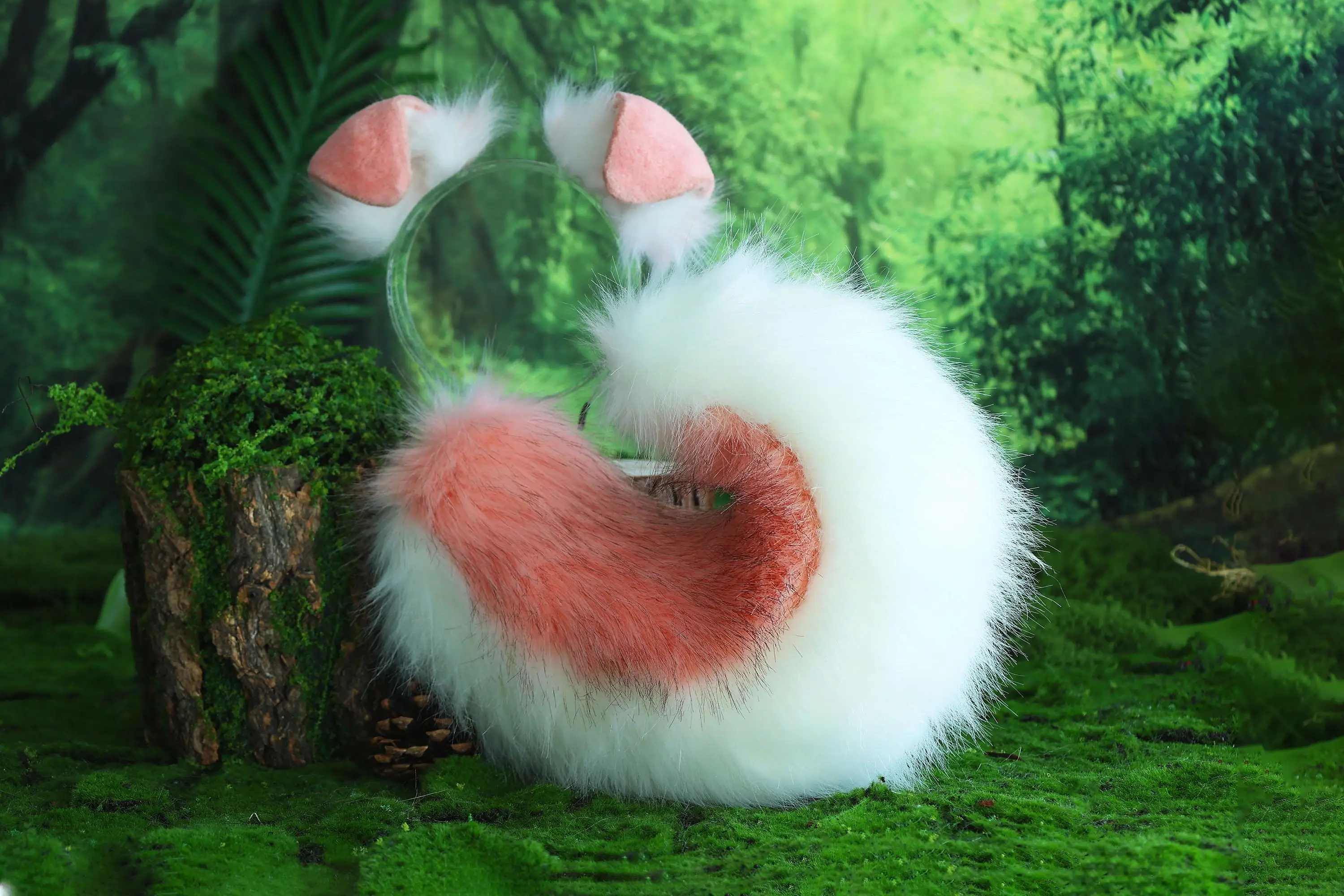 Cute dog ears and tail set, dog cosplay costume, animal ear headband, faux fur tail, Halloween accessory, anime convention 2