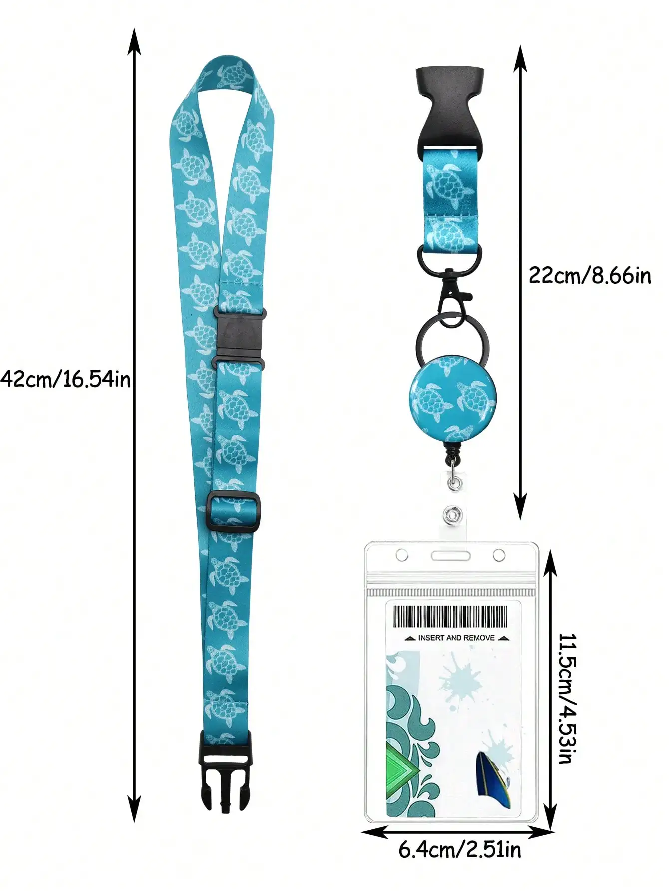 Retractable Cruise Lanyard Set for Ship CrideCards with Water Proof Card Holder Hanging Neck Keychain Strap Credenciales Lanyard