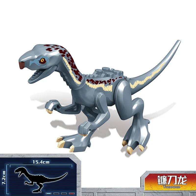DIY MOC Building Block Snake necked sickle  fire thief dragon tyrannosaurus pterosaur ankylosaurus Toys for Children Gifts