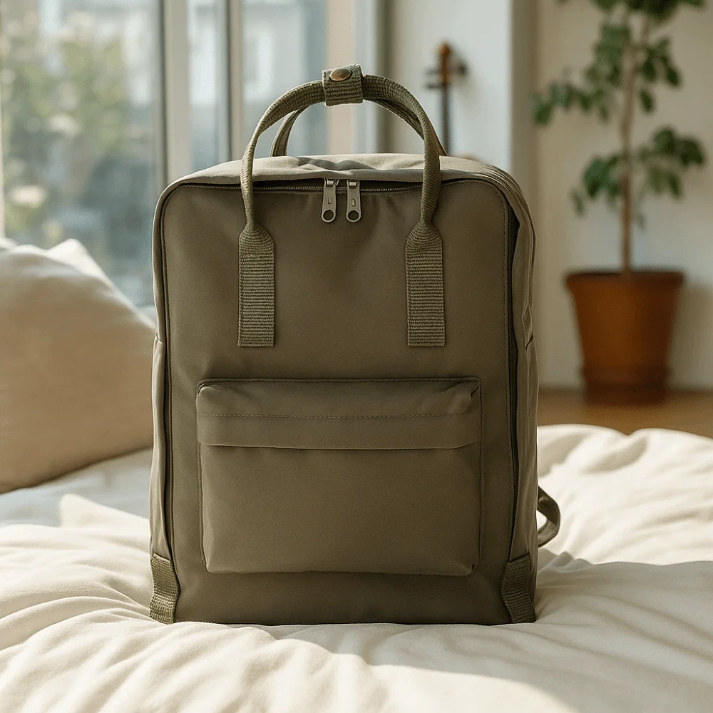 Nylon Material Unisex Backpack Large Capacity Waterproof Travel Backpack Top Buckle Three-Use Design Laptop Backpack Casual Wear