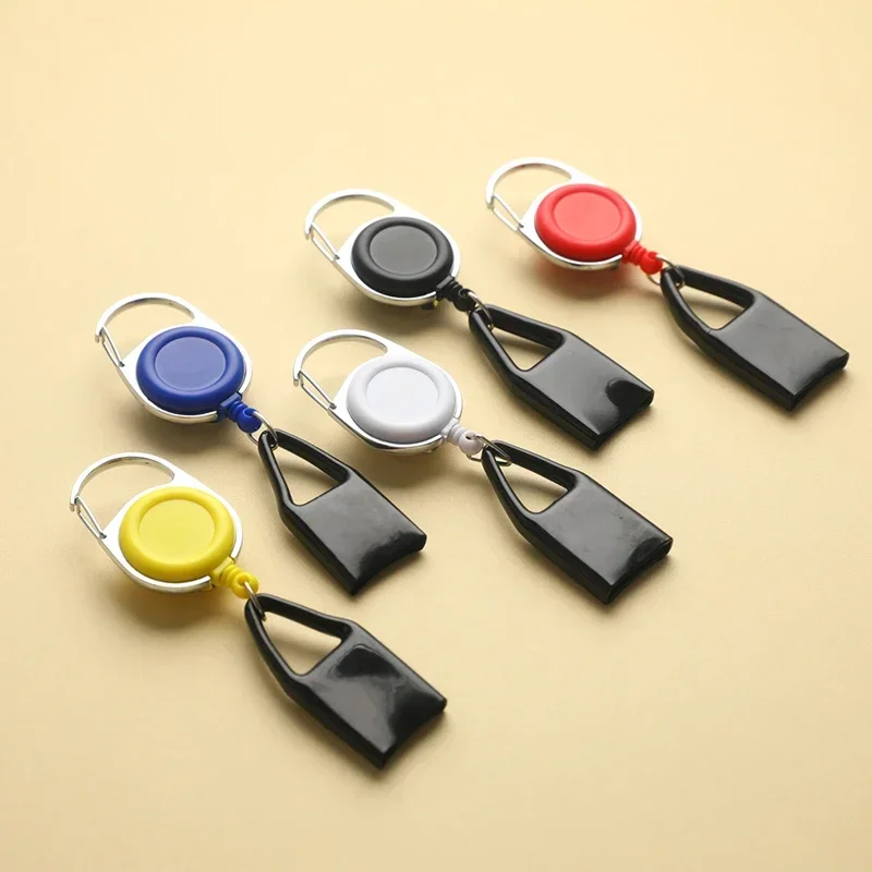 Silicone Sticker Lighter Leash Safe Stash Clip Retractable Keychain Holder Cover Smoking Accessories Smoke Accesoires