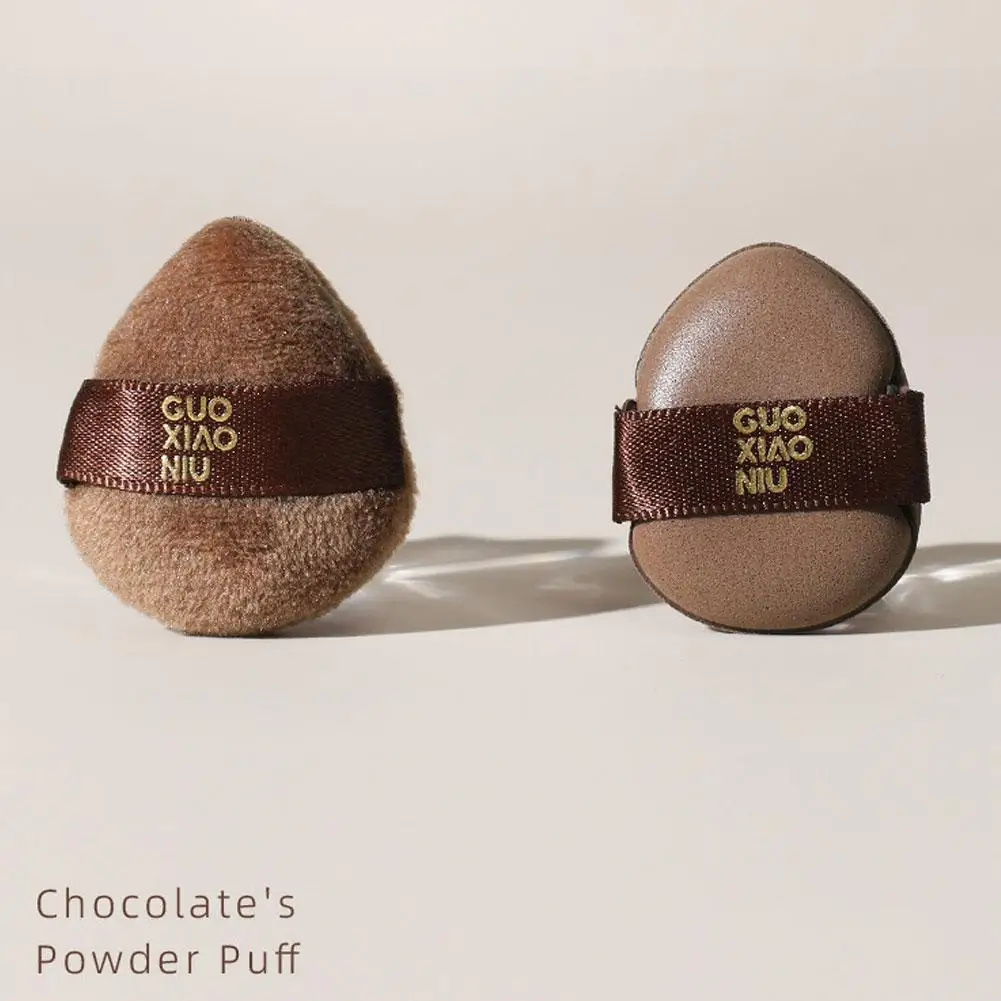 Bonito chocolate biscoito maquiagem liquidificador puff almofada de ar fundação esponja pó solto puffs aplicador cosmético ferramenta