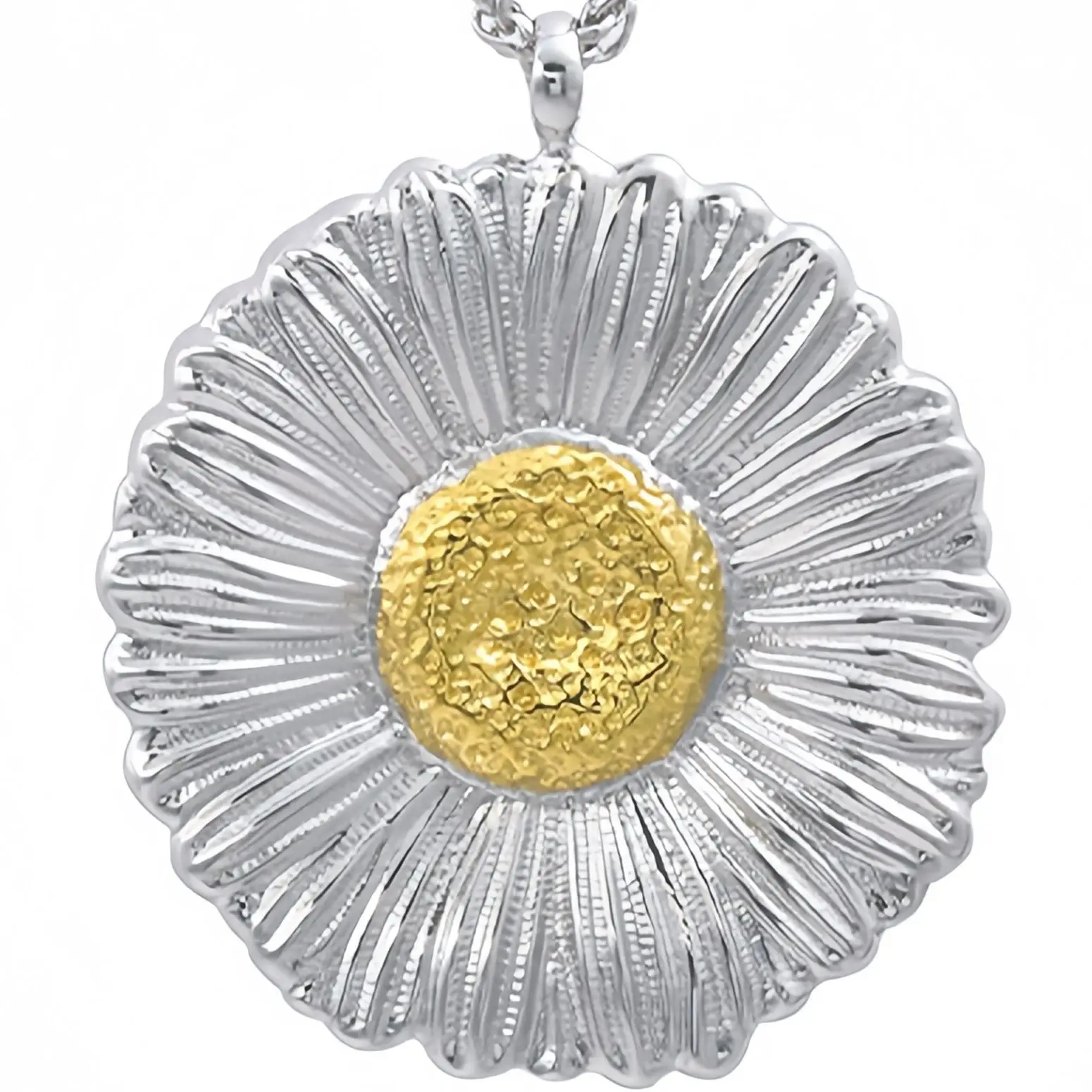 Mushan العلامة التجارية الفاخرة نحى زهرة ديزي قلادة 18 كيلو مطلية بالذهب 925 فضة قلادة القلائد غرامة مجوهرات #2