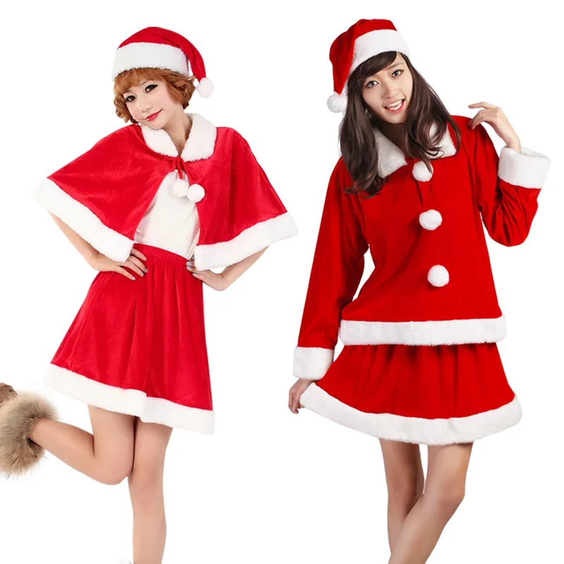 ZA01 Sweet Miss Santa kostium sukienka świąteczna Babydoll kobiety świąteczne ubrania typu Cosplay sylwestrowa sukienka na imprezę UpZa0 @