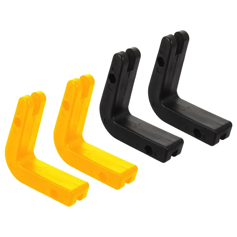 

4pcs Barbell Rack Hooks Black Yellow PP Material Durable Smooth Gym Accessories Home Fitness Wall Mount Storage Solution