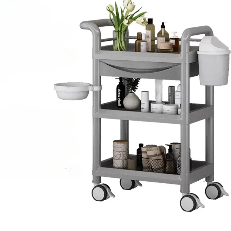 

Makeup Tool Salon Trolley Cosmetic Cart Storage Rolling Salon Trolley Medical Luxury Auxiliar Salon Furniture