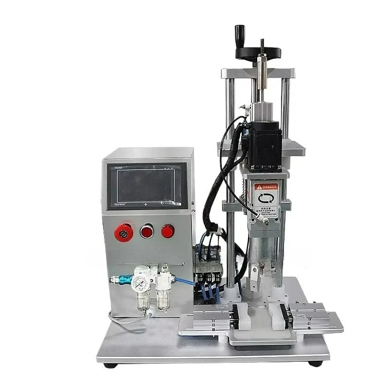 Small desktop automatic multi-function pneumatic capping machine, air claw capping machine is suitable for threaded bottle c