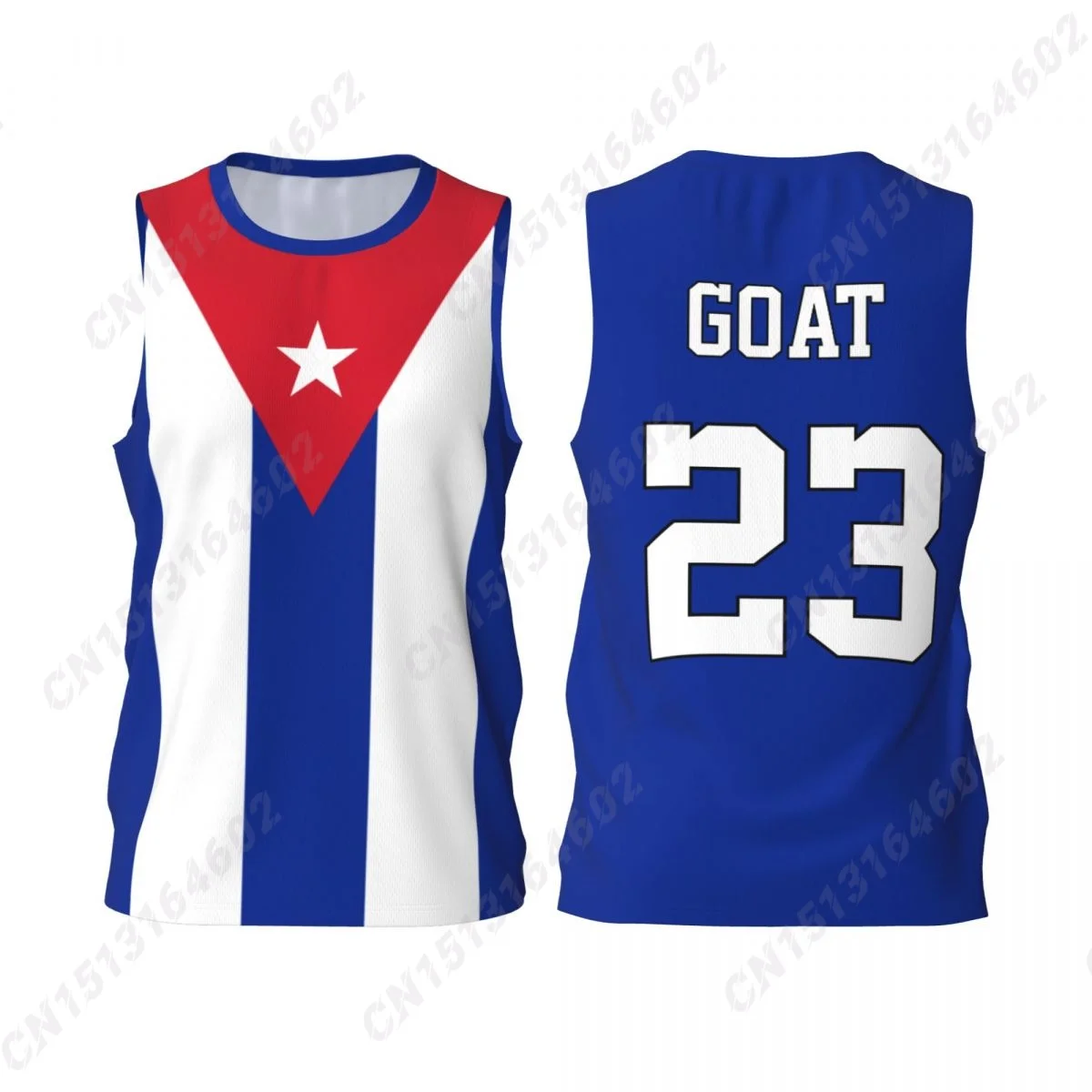 Custom Cuba Country Flag 3D Printed Basketball Goat T Shirt Men Summer T-shirt For Running Fitness For Gift