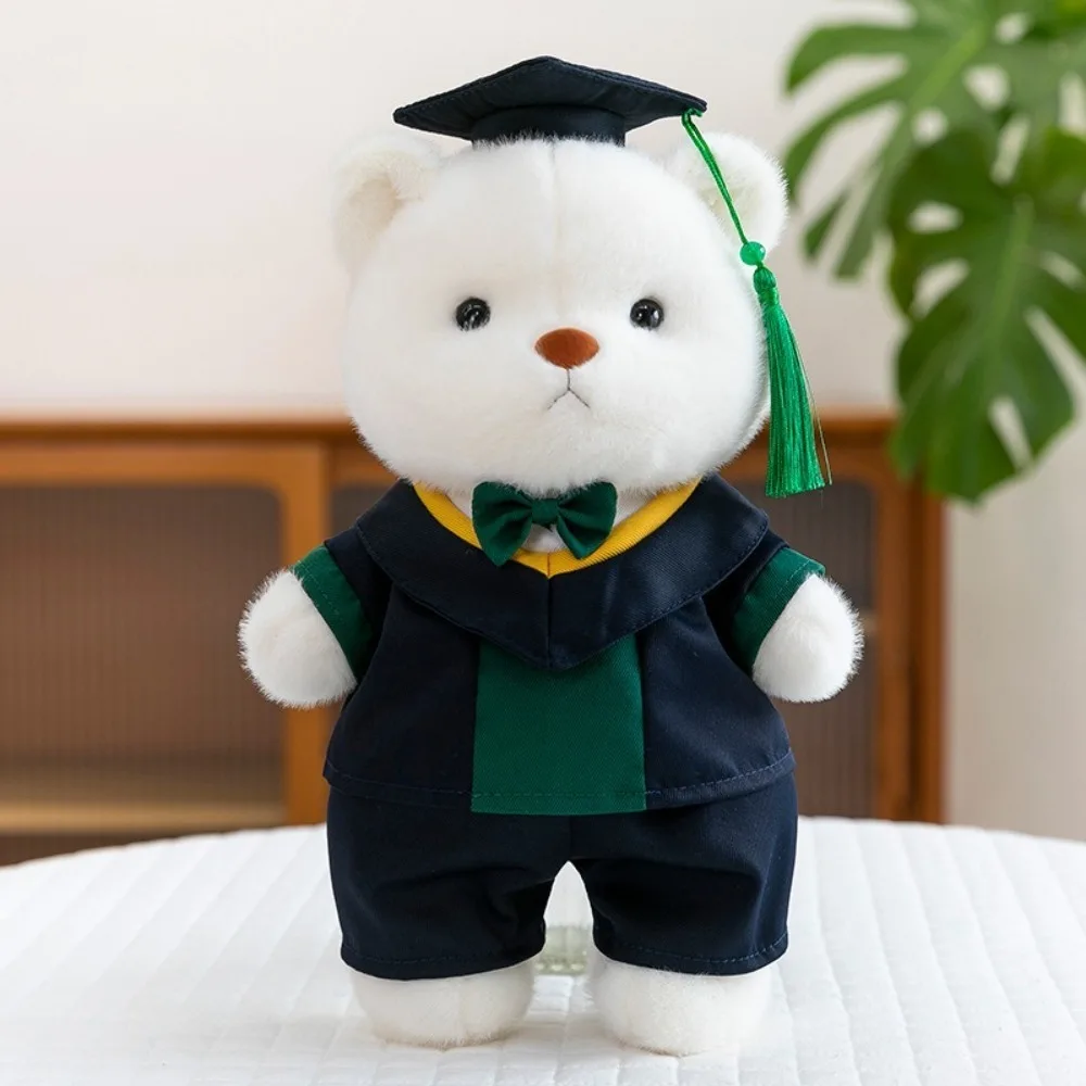 

30cm Doctor Bear Plush Toy Cartoon Dr. Bear Stuffed Plush Toy Clothes Removable Photography Props Graduation Bear Dolls