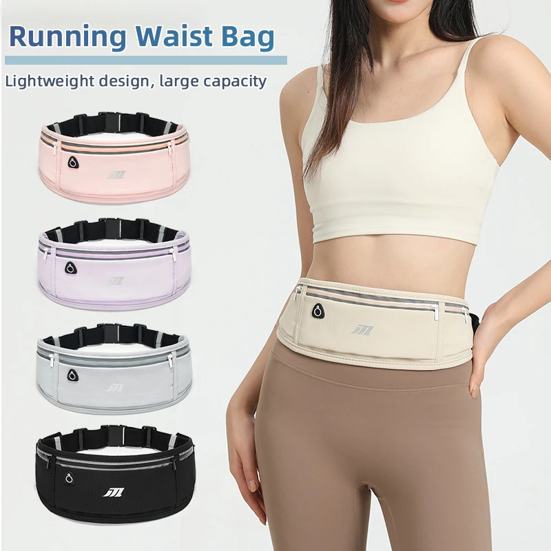 

Lightweight Sports Waist Bag with Three Pocket Separation Design,Women Men Running Waist Bag Sports Belt Pouch Running Pack