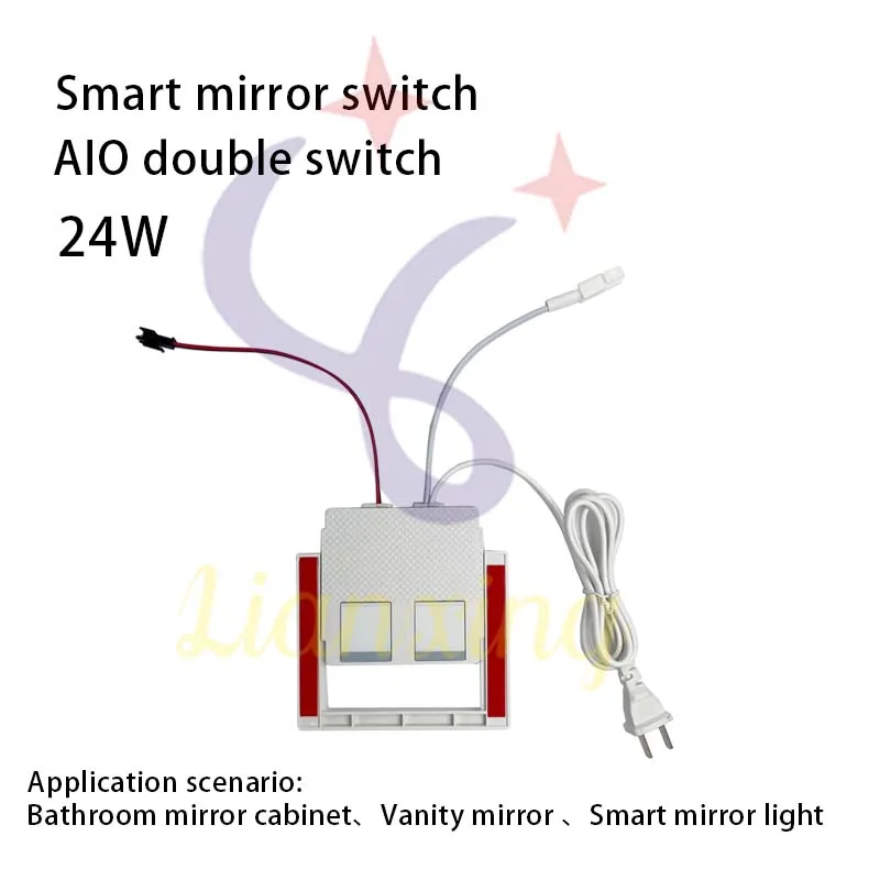 Smart switch touch con interruttore sensore tattile remoto interruttore sensore tattile specchio bagno 24W interruttori a tocco singolo striscia LED