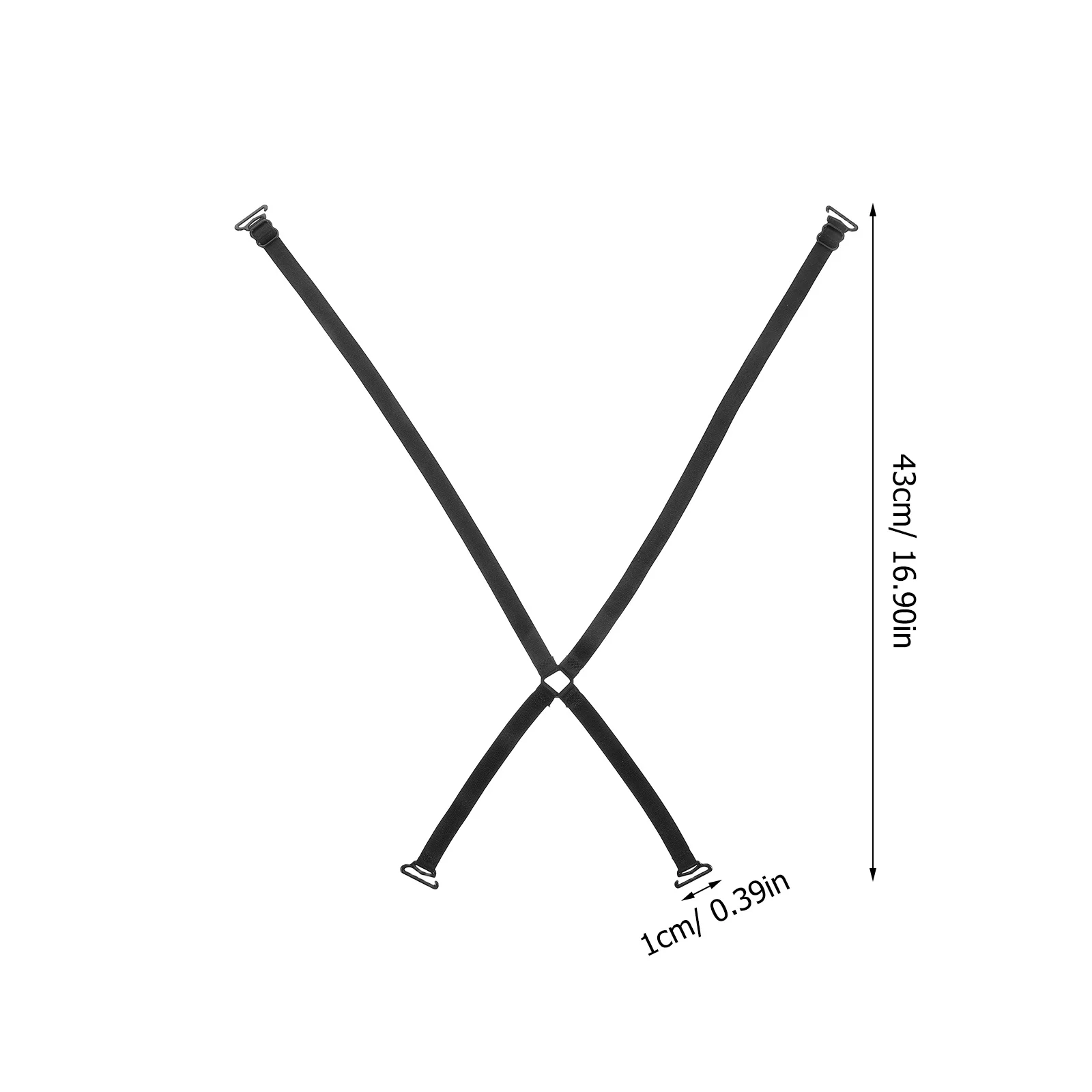 Alça de Sutiã Cruzada Invisível Ajustável e Elástica para Vestido, Lingerie e Acessório de Moda