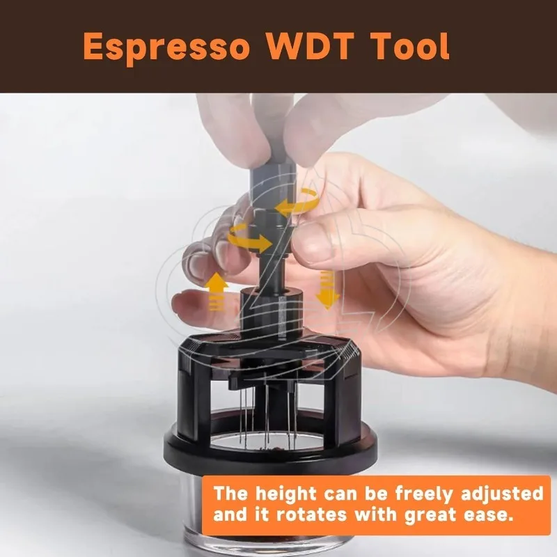 Needle Style Espresso Powder Distributor 51-58mm Rotatable Magnetic Non-slip Coffee Brewing Accessory