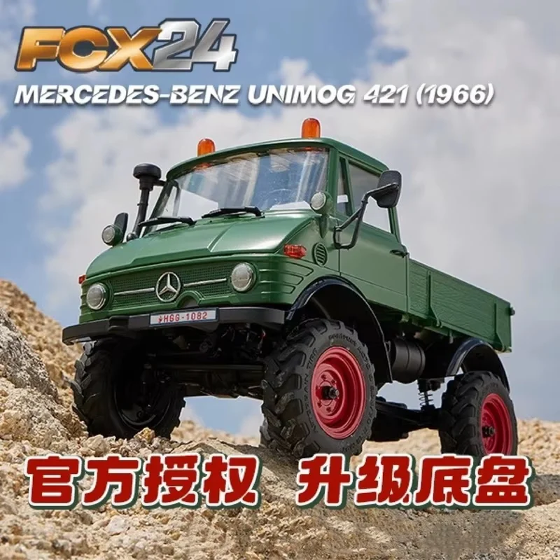 Fms New 1/24 Unimog Fcx Series Off Road 4wd Rc Climbing Car Remote Control Electric Simulation Car Model Adult Toy Gift