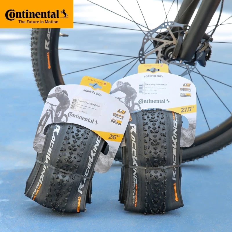 Continental Race King Tubeless Ready Tire Rim 26 27.5 29 2.0 2.2 Folding Tire PureGrip Compound & Shield Wall System MTB Tires