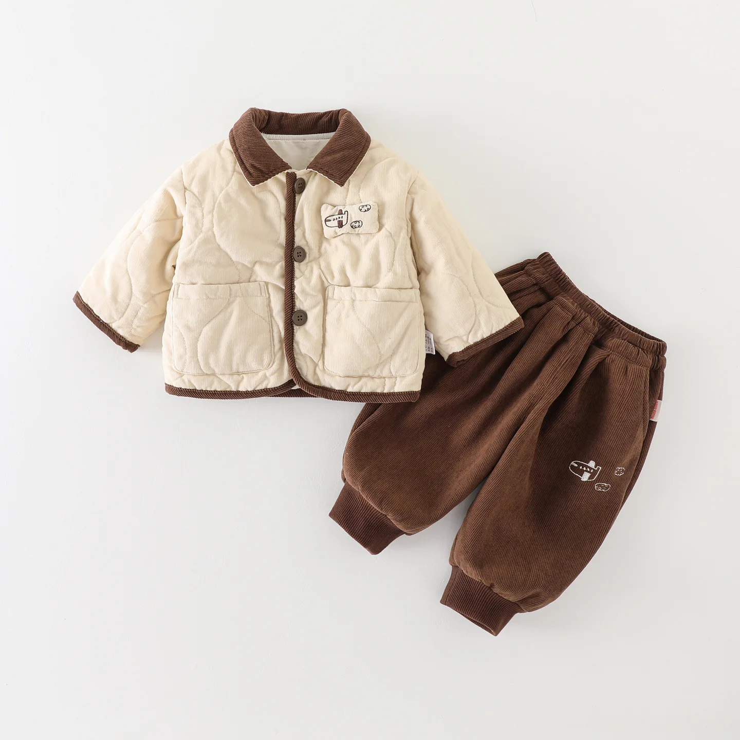 456  Quilted Jacket Graceful Fall Winter Style kids' Sets And Outfits For Toddler Girls Clothes Girl Clothes Blouse And  Pants