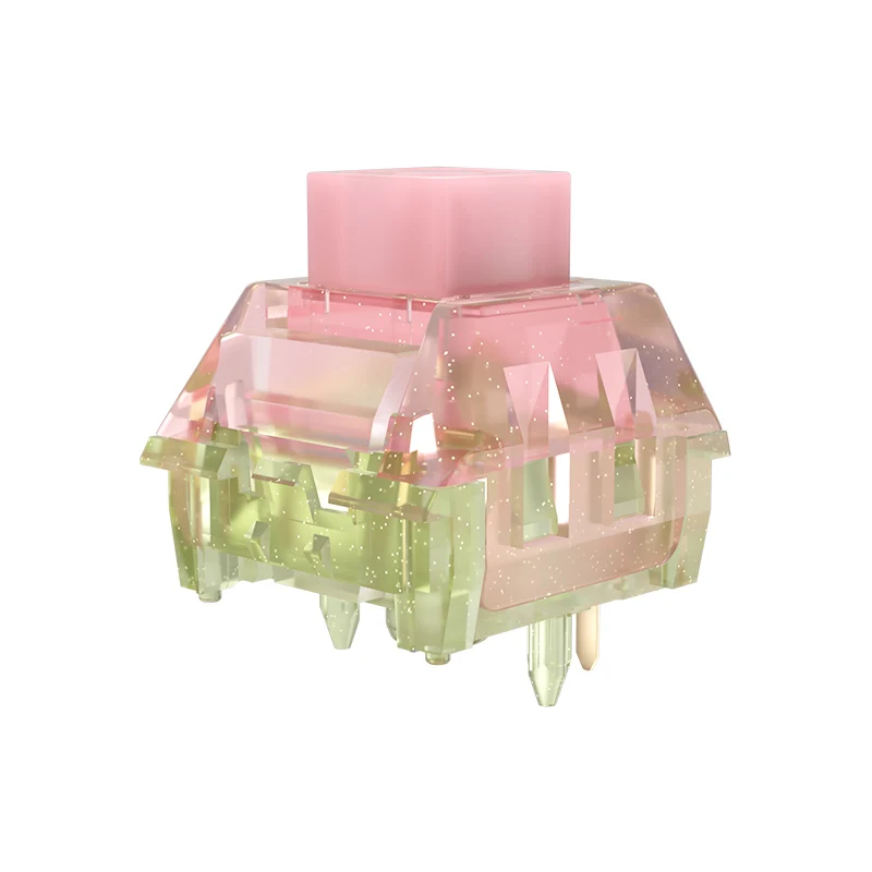 Kailh Mechanical Keyboard Switch  BOX Peach Blossom and Jasmine Switch Linear Luminous Pink Green Light Weight Spring