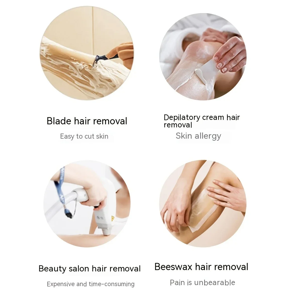 ممحاة إزالة الشعر الكريستالية، مزيل الشعر غير المؤلم، أداة إزالة الشعر سهلة التنظيف وقابلة لإعادة الاستخدام للعناية بالجسم #5