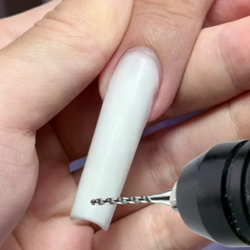 Cabezal de molienda de perforación para decoración de uñas, brocas de acero de tungsteno para uñas, abalorios para uñas de estilo Punk, herramienta de manicura, accesorios para máquinas