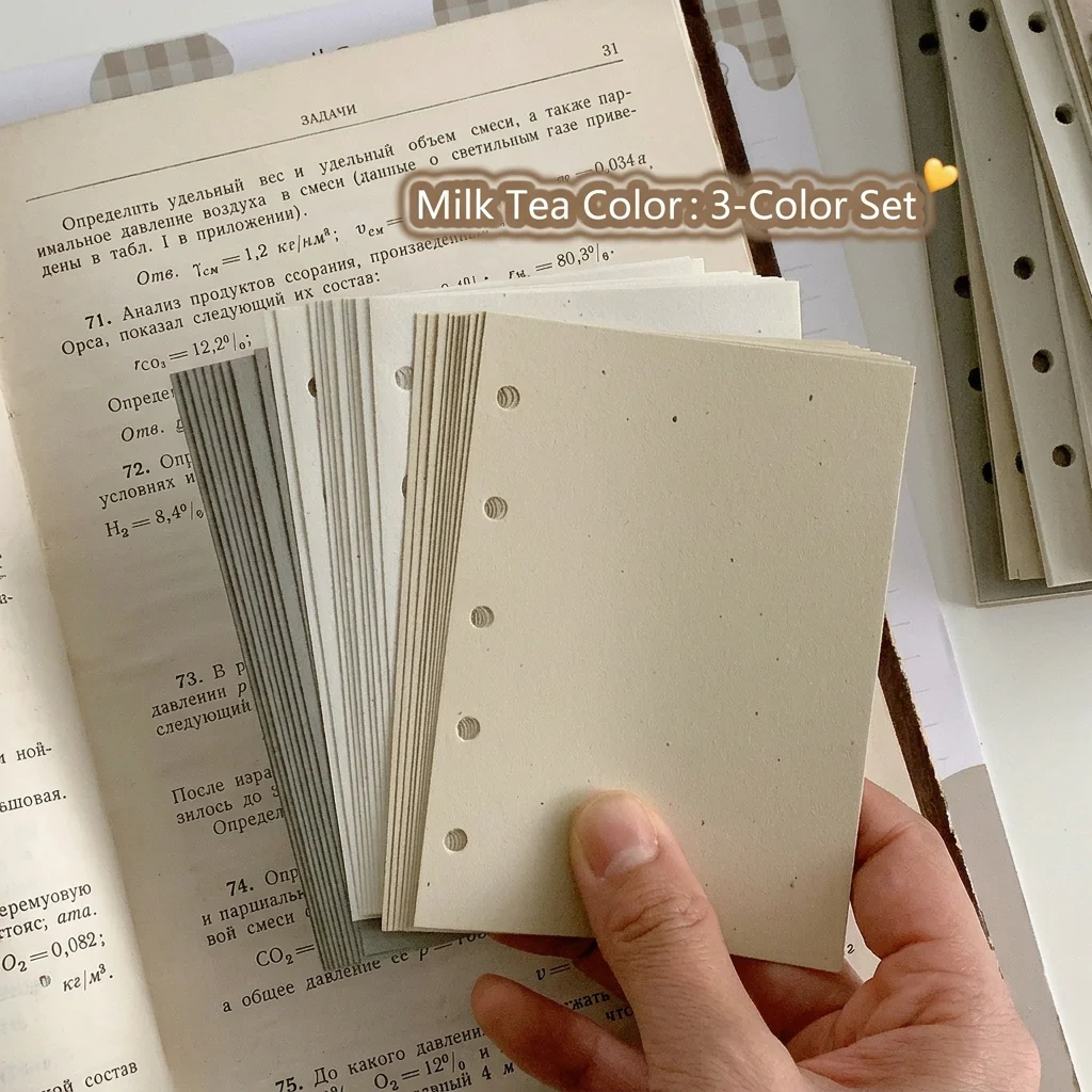 

Planner Paper Refill Multi-Size Milk Tea Paper Refill Notebook Inner Pages Unpunched Loose Leaf Inserts For Planners Journals