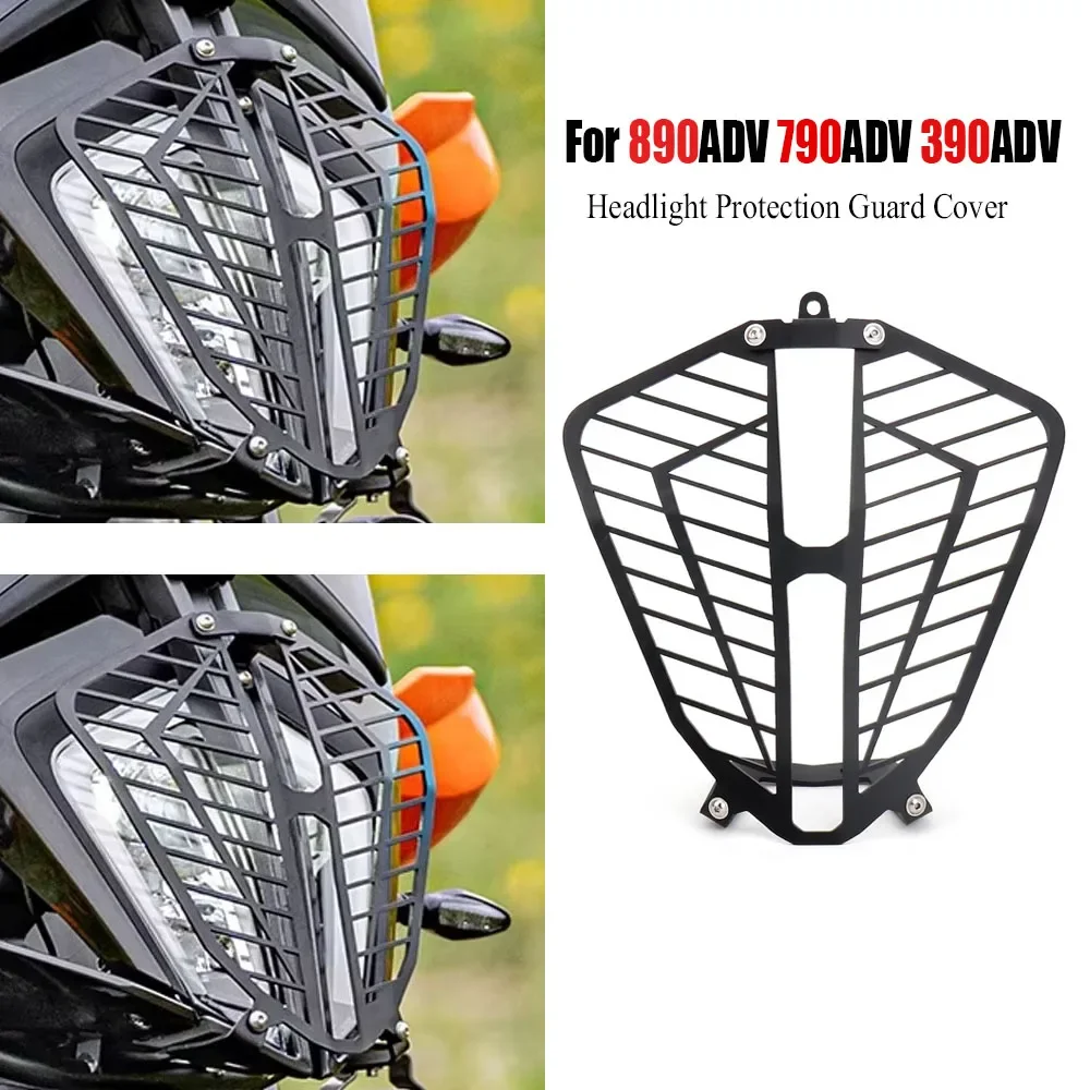 For KTM 390 ADV 790 Adventure 890 ADVENTURE Motorcycle Accessories HeadLight Guard Cover Head Light Grille Protector Motorbike