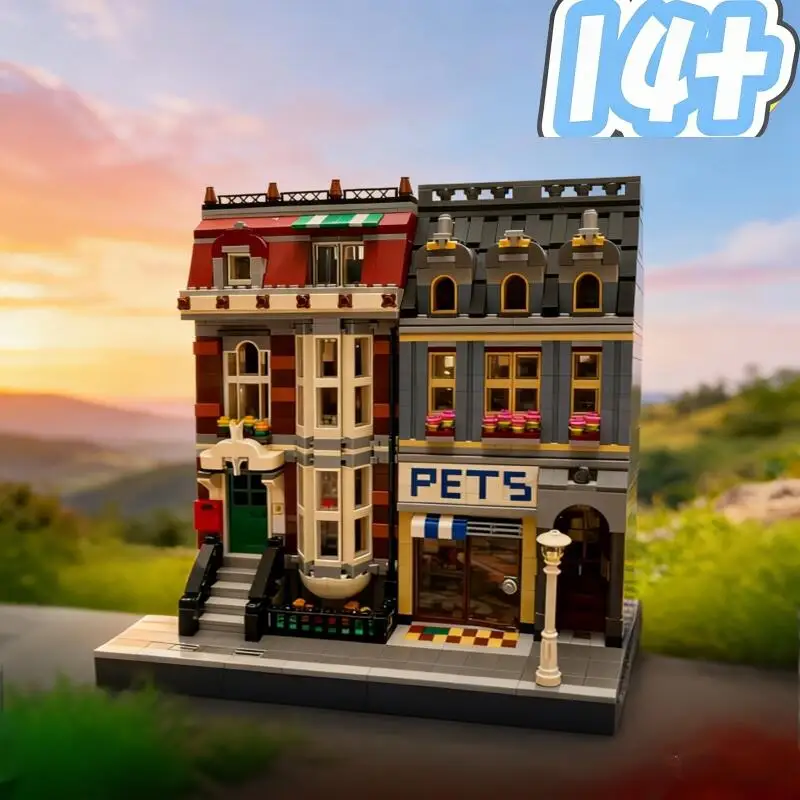 

2026 NEW Arrival 2032pcs City Street View Construction Pet Shop Model 10218 Blocks Set Assemble Toys Birthday Christmas Gift