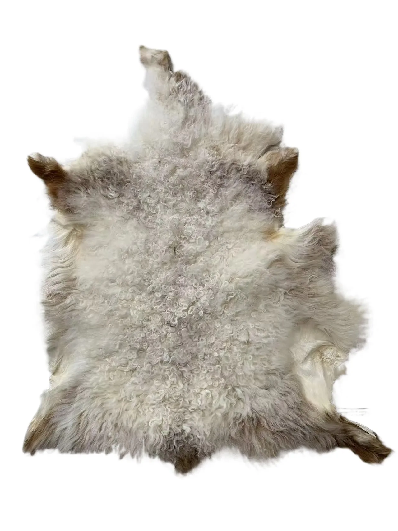 

Unique Leather lamb skin,real fur Coat Material,Vintage Home Décor