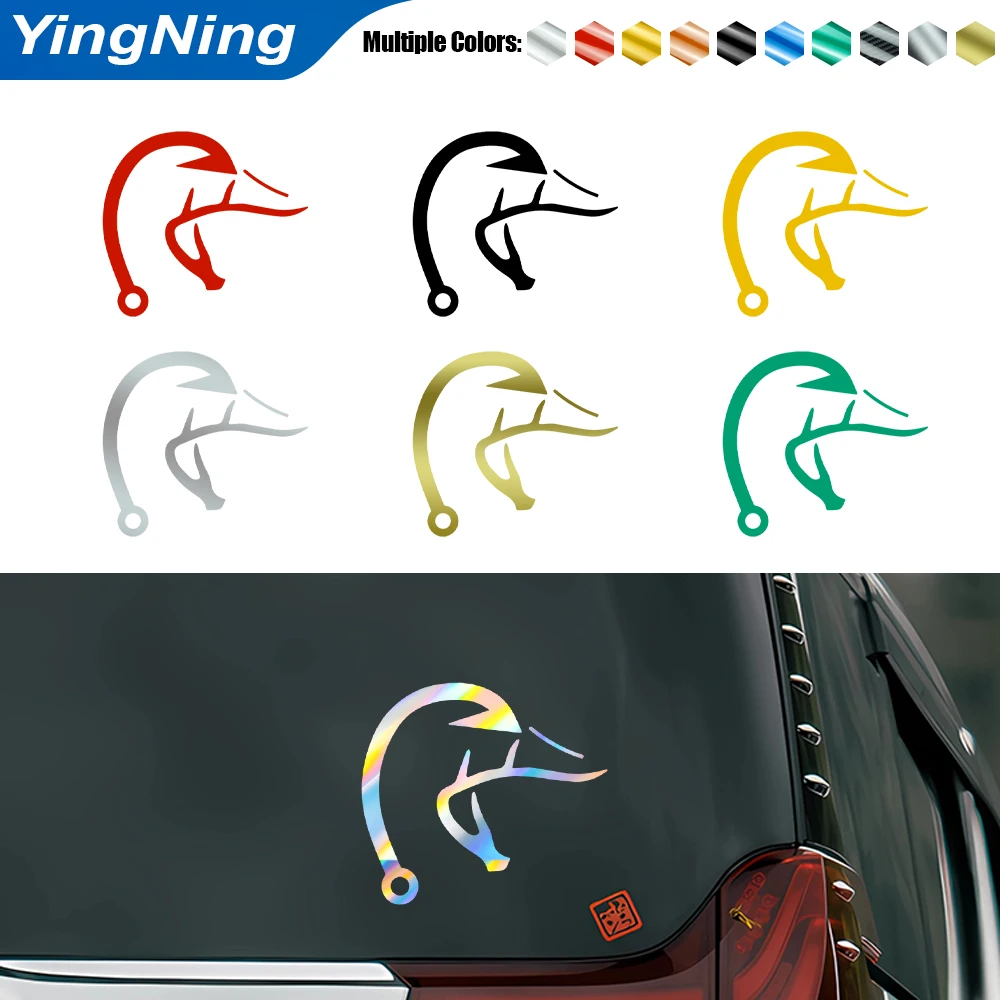 

Holographic Duck Deer Fish Hook Car Sticker Hunting Fishing Vinyl Decal Waterproof for Auto Truck Boat Window Decor 2026 New