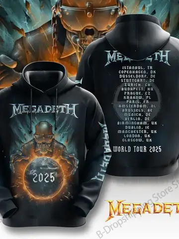 Metal Rock Band Megadeth 3d Print Hoodie Men Women Fashion Long Sleeve Hoodies Vintage Coat Men Sweatshirt Unisex Clothes NEW