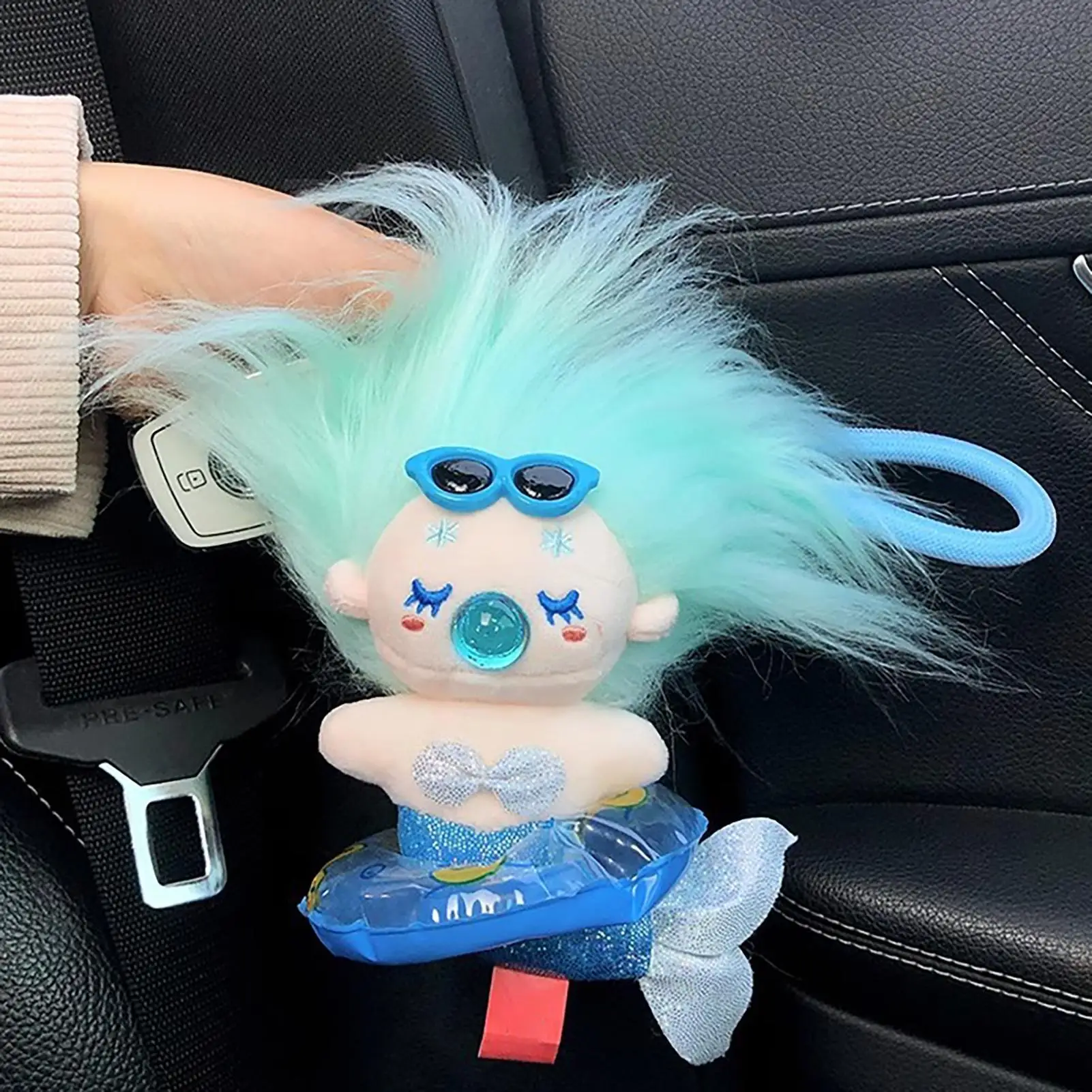 Simpatici ornamenti a forma di sirena in peluche Portachiavi a forma di cartone animato Ciondolo imbottito Novità Figure Fascino per ragazze e donne per borsa da scuola