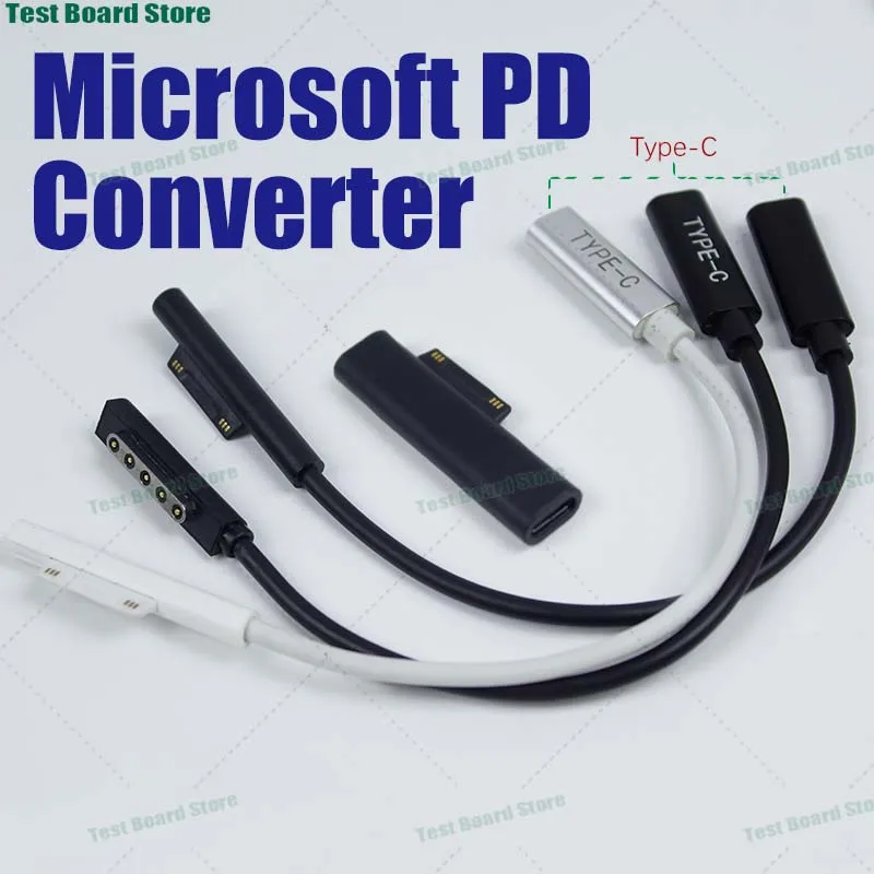 

1Pce PD65W/45W USB C Female Magnetic Power Charging Converter Cable 15V3A for Microsoft Surface Laptop 1/Laptop 2/Book2/Book1/RT