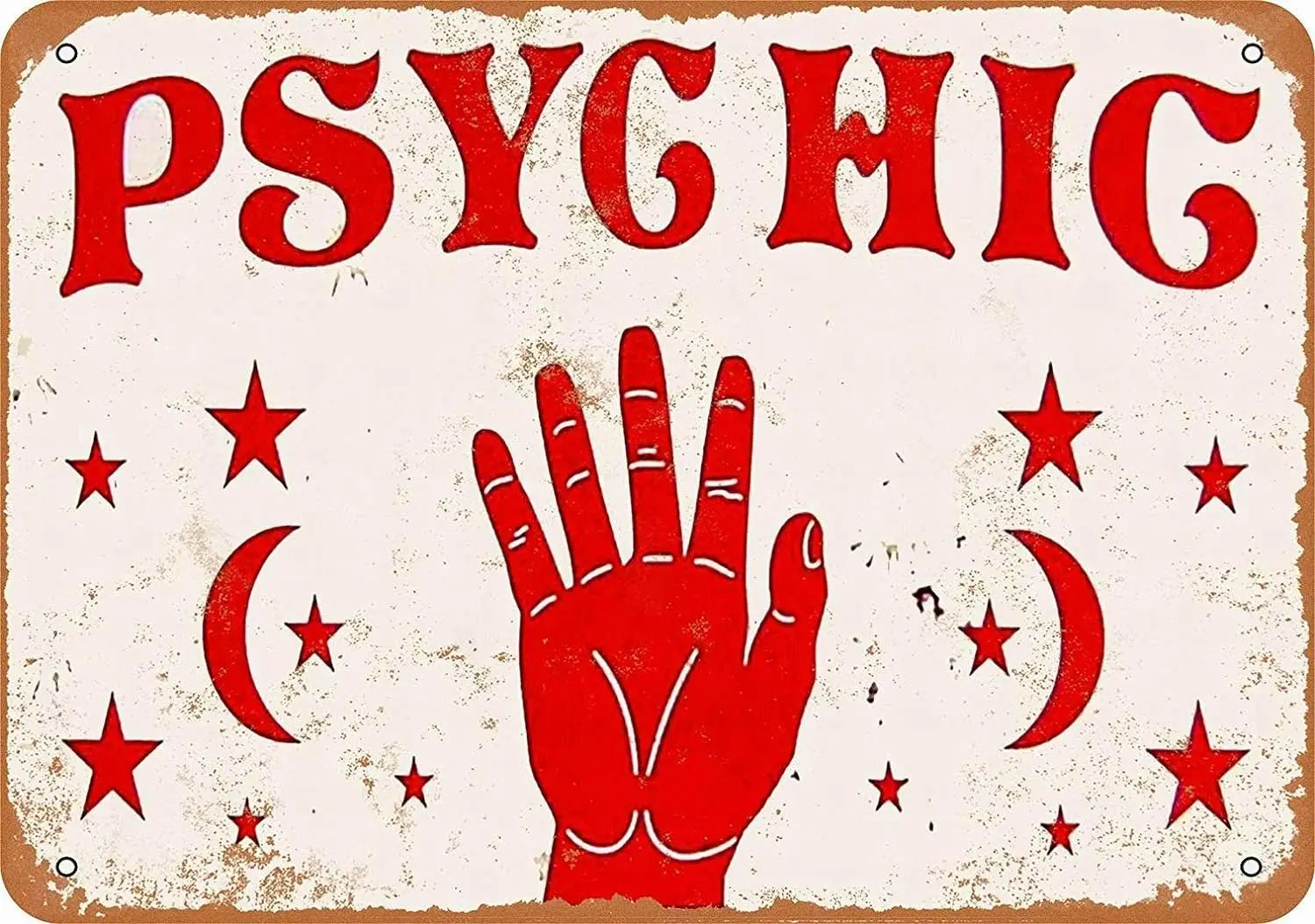 8 x 12 Metal Sign - Psychic - Vintage Wall Decor Art