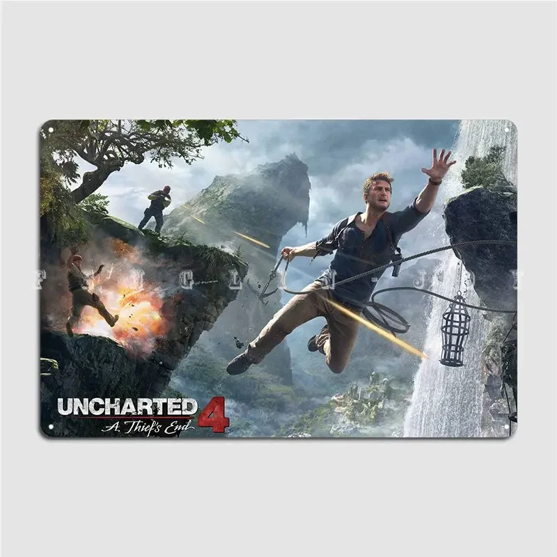 Uncharted 4 A Thiefs End Poster Metal Plaque Club Home Painting Décor create Mural Tin sign Poster