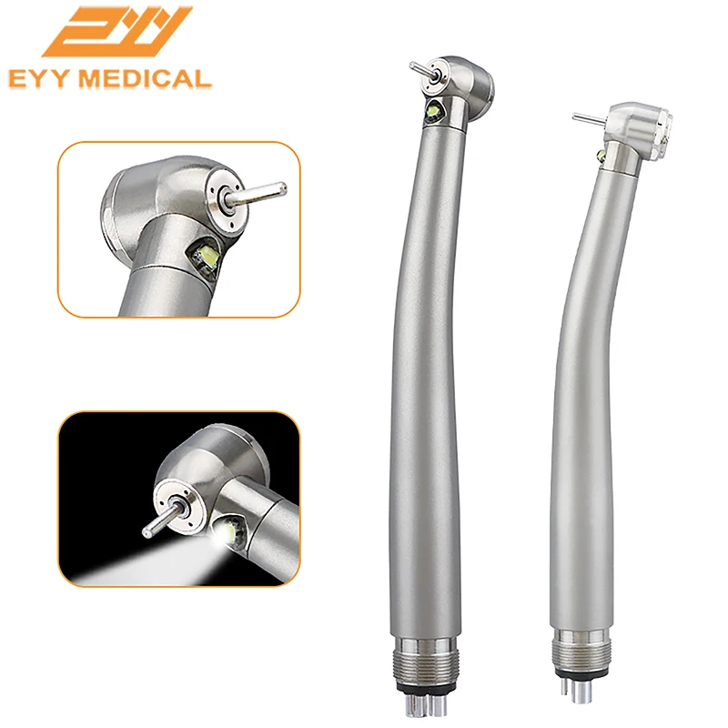 

EYY Dental Drill High Speed Handpiece LED 2/4 Holes High Rotation Pen Air Turbine Pure Stainless Steel 3 Water Spray Dentistry